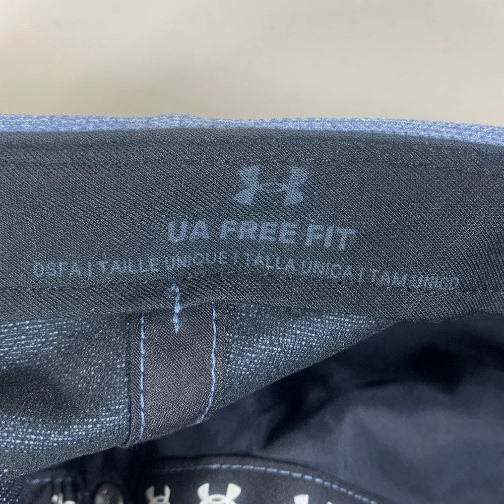 Under Armour Mens UA Free Fit Baseball Cap Light Blue Heathered Adjustable‎ Logo